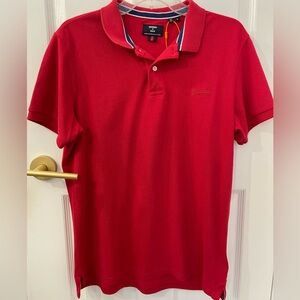NWT Superdry polo type shirt in red, sz L